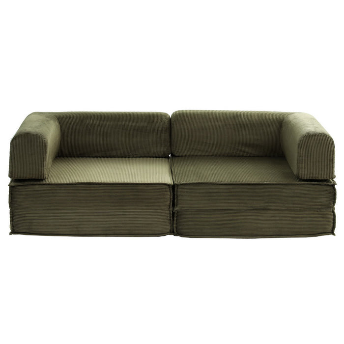 Convertible Folding Sofa Bed Green