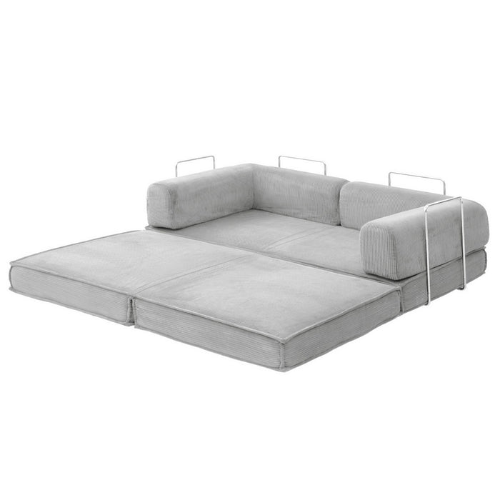 Convertible Folding Sofa Bed Grey