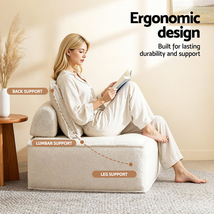 Floor Sofa Lounge Chair 5 Seater With Pillow