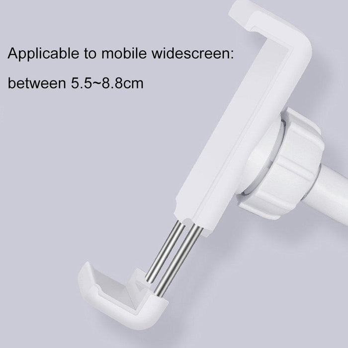 Universal Cell Phone Holder Bracket Selfie Ring Light With Microphone Clip & 3-Colour Light Adjustment For Studio Recording Live Broadcast Live Show Ktv Etc. White