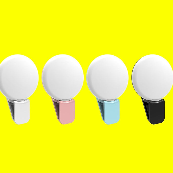 Rk17 Mini And Portable Live Show Beauty Artifact 3 Levels Of Brightness Warm And White Light Fill Light With 9 Led Light For Iphone Galaxy Huawei Xiaomi Lg Htc And Other Smart Phones