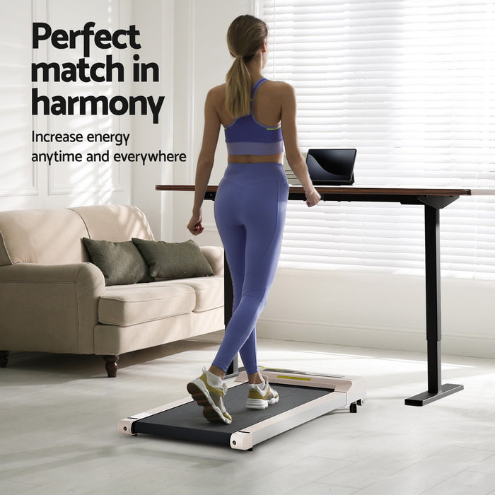 140 Cm Automatic Standing Desk With 360Mm Electric Walking Pad Treadmill