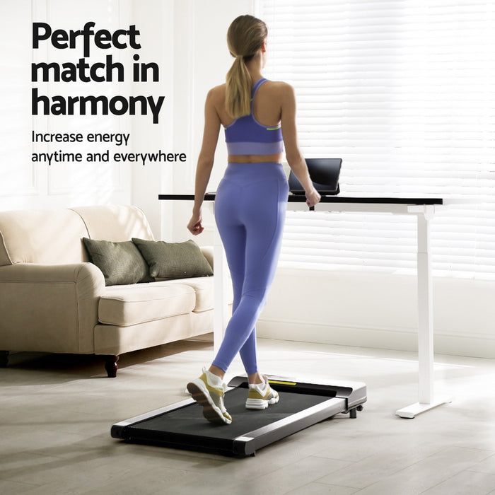 120cm Automatic Standing Desk With 400Mm Electric Walking Pad Treadmill