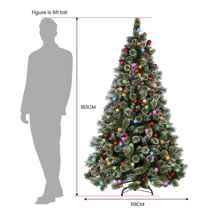 1.8M Multicolour Pre-Lit Christmas Tree With 948 Tips