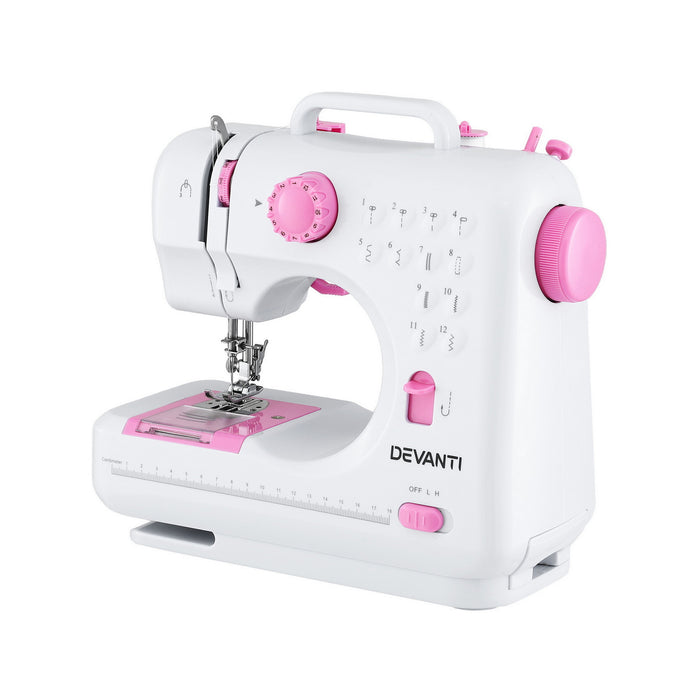 12 Stitches Mini Sewing Machine For Beginners Portable Sewing Machine Kit With Led Lights