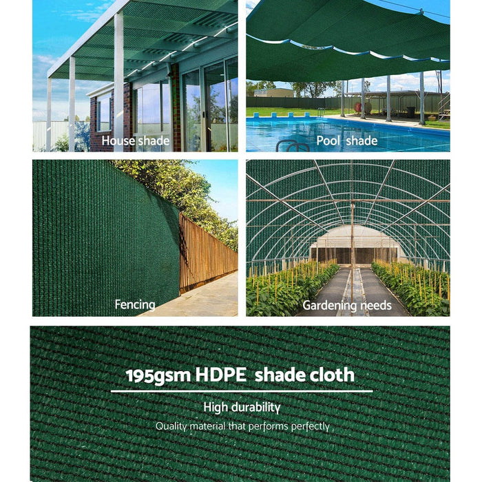 90% Shade Cloth 1.83X30M Shadecloth Sail Heavy Duty Green