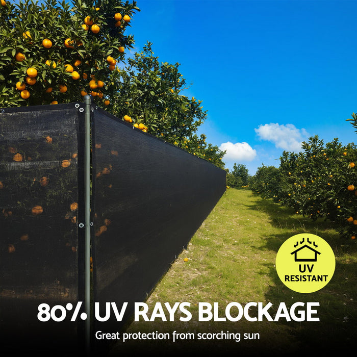 Shade Cloth Sun Shade Fabric Patio Uv Resistant Black 10X2M