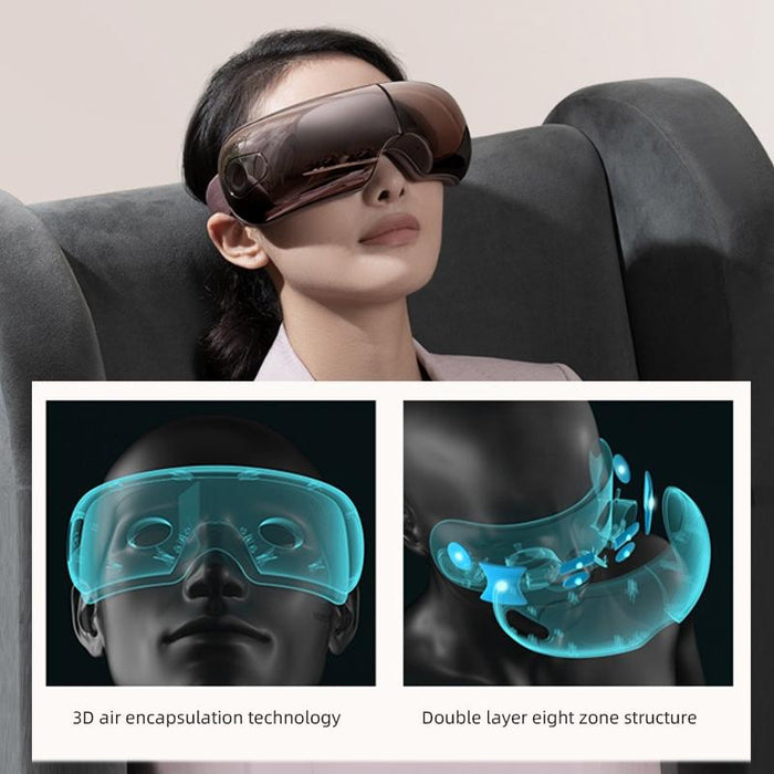 Smart Eye Massager With Hot Compress Air Pressure & Vibration