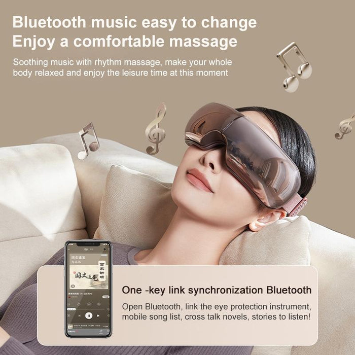 Smart Eye Massager With Hot Compress Air Pressure & Vibration