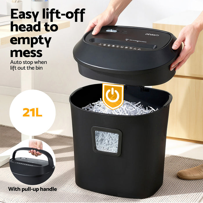 Electric Paper Shredder For Home Office 10 A4 Paper Sheet Cross-Cut Paper