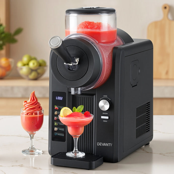2L Slushie Machine Ice Cream Maker Frozen Smoothies Milkshakes Black