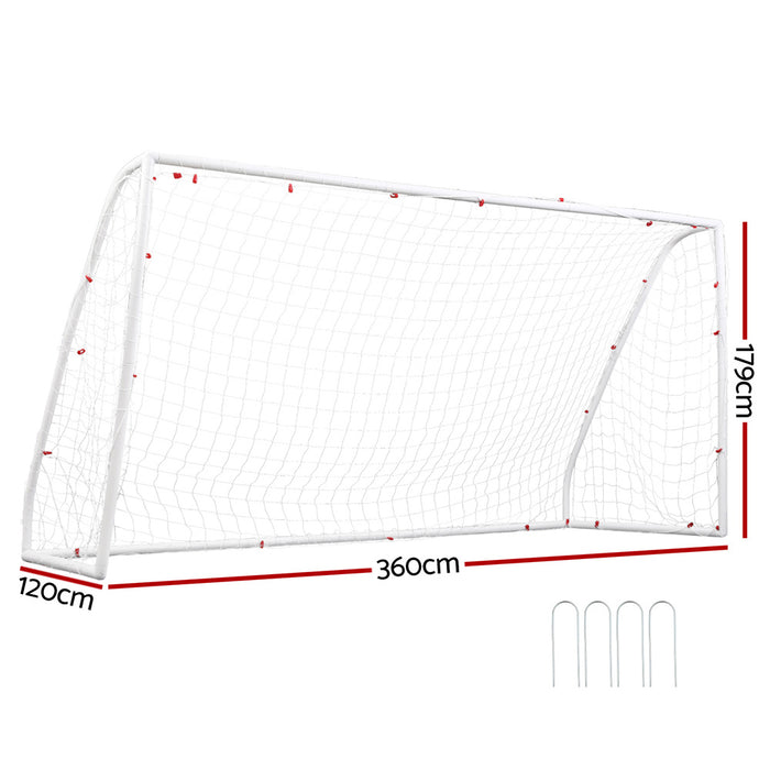12Ft Soccer Football Goal Net Upvc Frame With Pe Mesh Weatherproof Portable Goals For Backyard Training Competitive Play