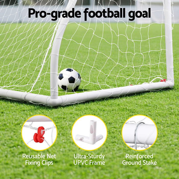 12Ft Soccer Football Goal Net Upvc Frame With Pe Mesh Weatherproof Portable Goals For Backyard Training Competitive Play