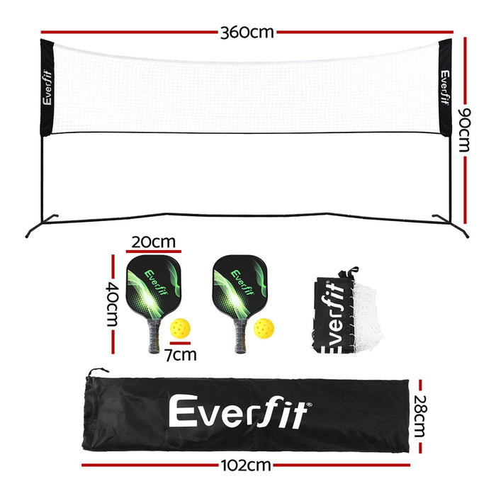 3.6M Badminton Tennis Net Portable Volleyball Kit Adjustable Height