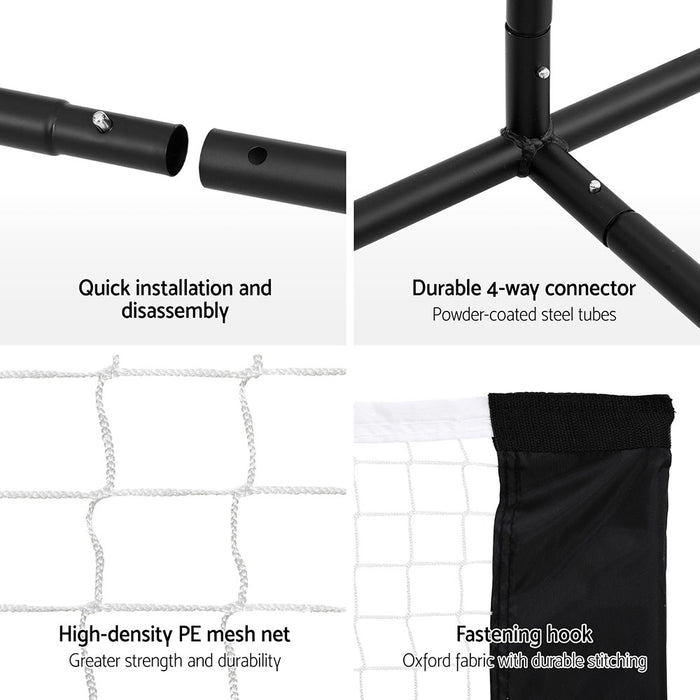 3.6M Badminton Tennis Net Portable Volleyball Kit Adjustable Height