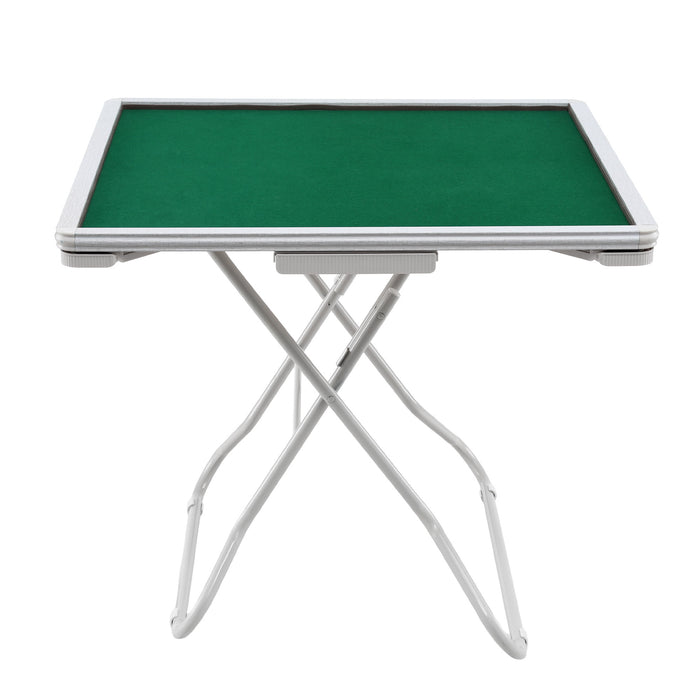Mahjong Table For Home With 4 Drawers And Cup Holders Green