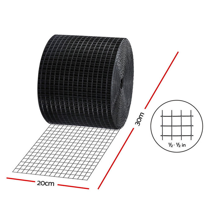 20cm X 30M Solar Panel Bird Guard Mesh Critter Guard Roll Kit With Rust-Proof Pvc Coating