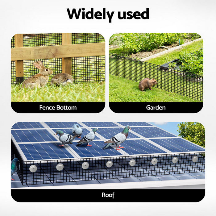 20cm X 30M Solar Panel Bird Guard Mesh Critter Guard Roll Kit With Rust-Proof Pvc Coating