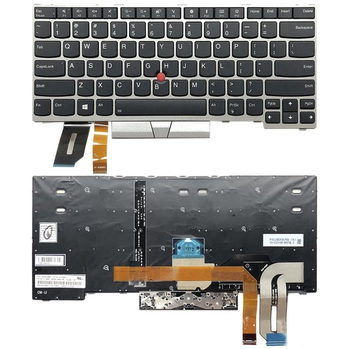 Us Backlight Keyboard For Lenovo Thinkpad E480 L480 L380 Yoga T480S Silver