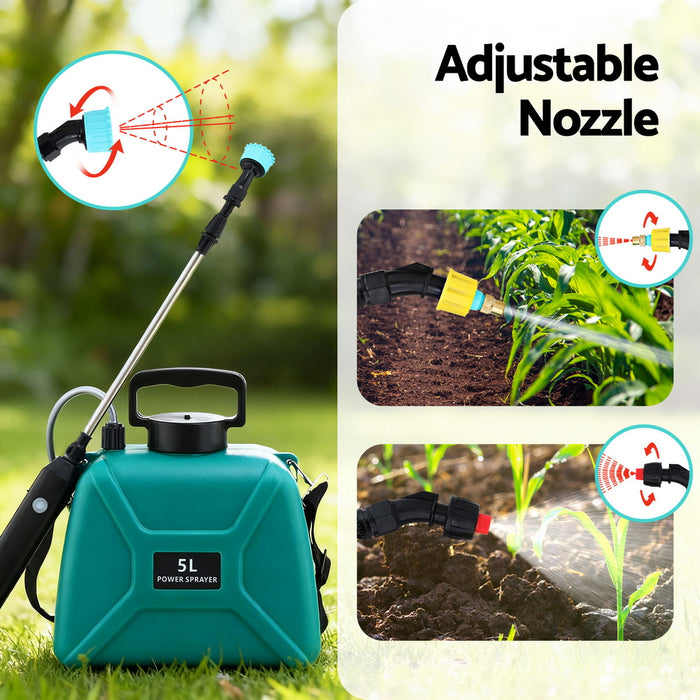 Weed Sprayer Garden Sprayer Usb Charging Electric Shoulder Sprayer 5L