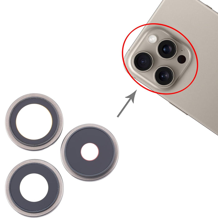 For Iphone 16 Pro 3Pcs / Set Original Camera Lens Cover