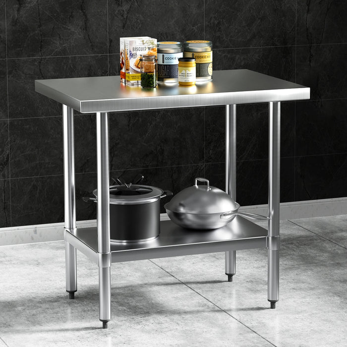 Stainless Steel Kitchen Benches Work Bench 910X610Mm 430