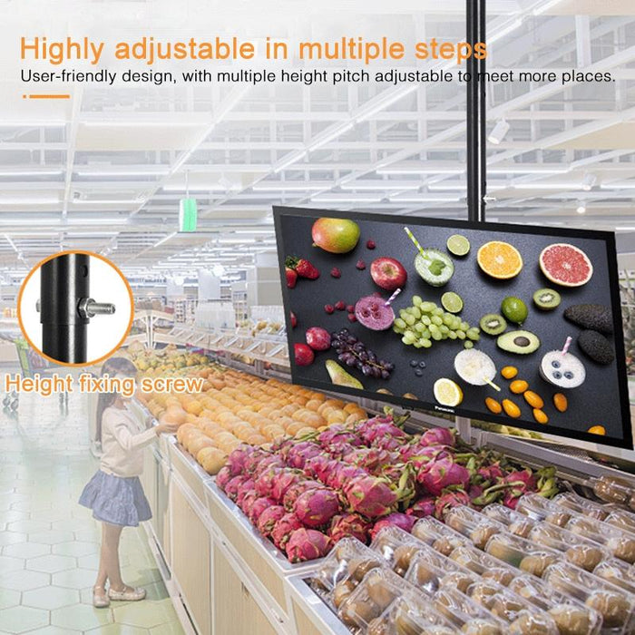 26-60 Inch Universal Height & Angle Adjustable Single Screen Tv Wall-Mounted Ceiling Dual-Use Bracket - Range 0.5-1M