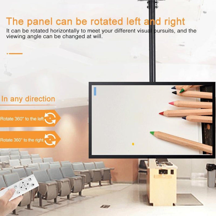 26-60 Inch Universal Height & Angle Adjustable Single Screen Tv Wall-Mounted Ceiling Dual-Use Bracket - Range 0.5-1M