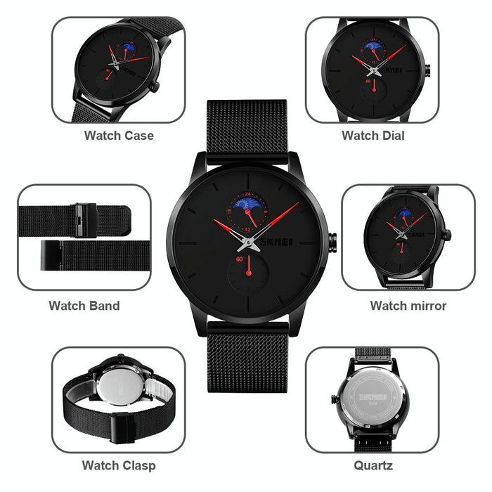 9208 Men Quartz Casual Simple Business Sports Watch
