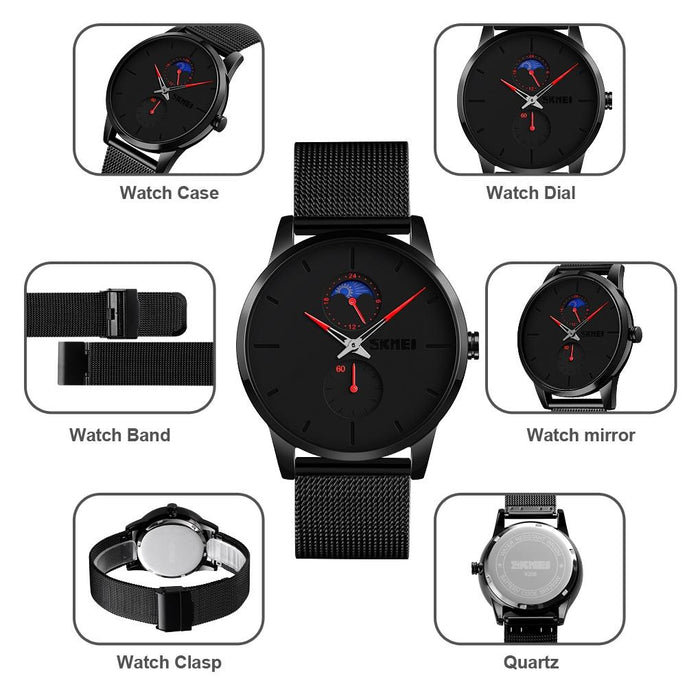 9208 Men Quartz Casual Simple Business Sports Watch