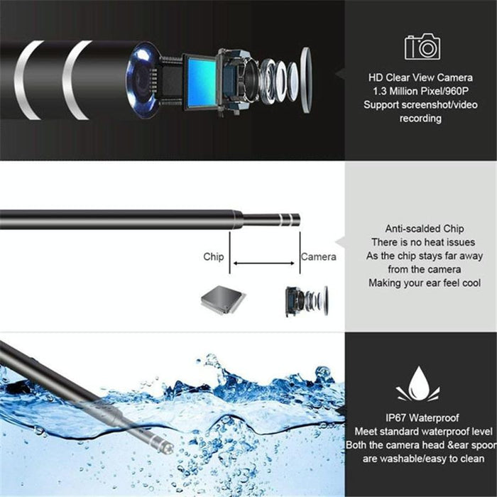3 In 1 Usb Hd Digital Inspection Otoscope Ear Type Digital Endoscope Ear Wax