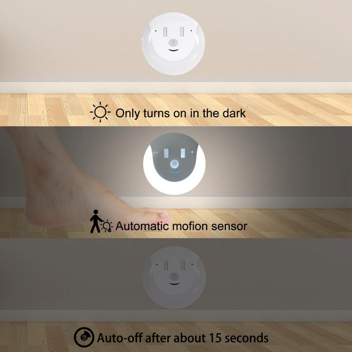Motion Sensor Usb Night Light Smile Magnetic Design