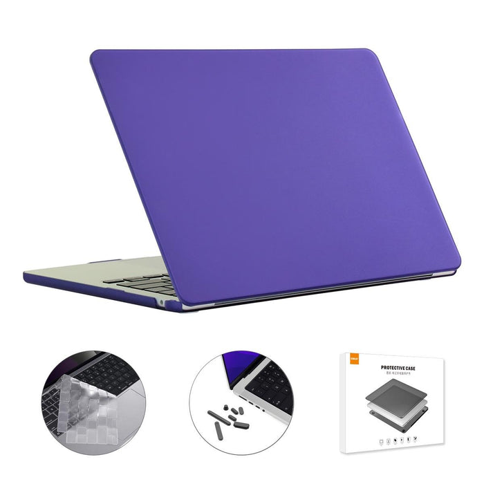 For Macbook Air 13.6 2022 / 2024 A2681 M2 / A3113 M3 Eu Version 3 In 1 Matte Laptop Case With Tpu Keyboard Film / Anti-Dust Plugs