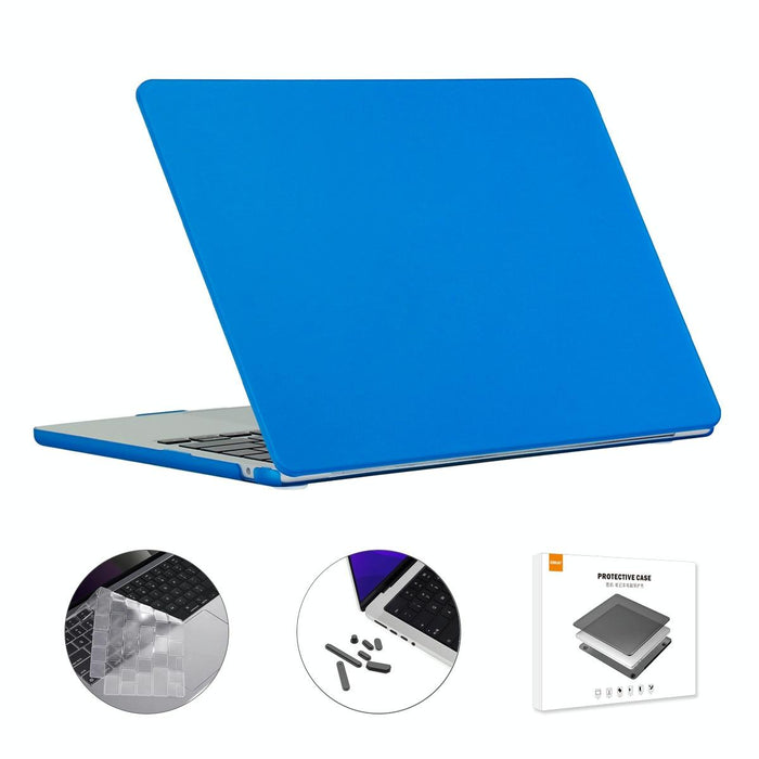 For Macbook Air 13.6 2022 / 2024 A2681 M2 / A3113 M3 Eu Version 3 In 1 Matte Laptop Case With Tpu Keyboard Film / Anti-Dust Plugs