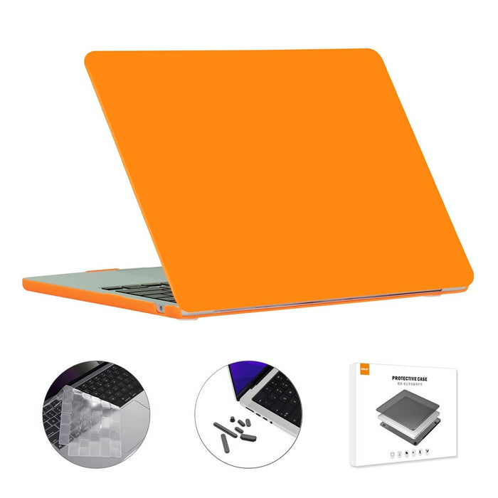 For Macbook Air 13.6 2022 / 2024 A2681 M2 / A3113 M3 Eu Version 3 In 1 Matte Laptop Case With Tpu Keyboard Film / Anti-Dust Plugs