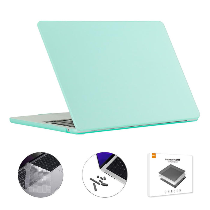 For Macbook Air 13.6 2022 / 2024 A2681 M2 / A3113 M3 Eu Version 3 In 1 Matte Laptop Case With Tpu Keyboard Film / Anti-Dust Plugs