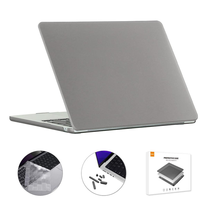 For Macbook Air 13.6 2022 / 2024 A2681 M2 / A3113 M3 Eu Version 3 In 1 Matte Laptop Case With Tpu Keyboard Film / Anti-Dust Plugs