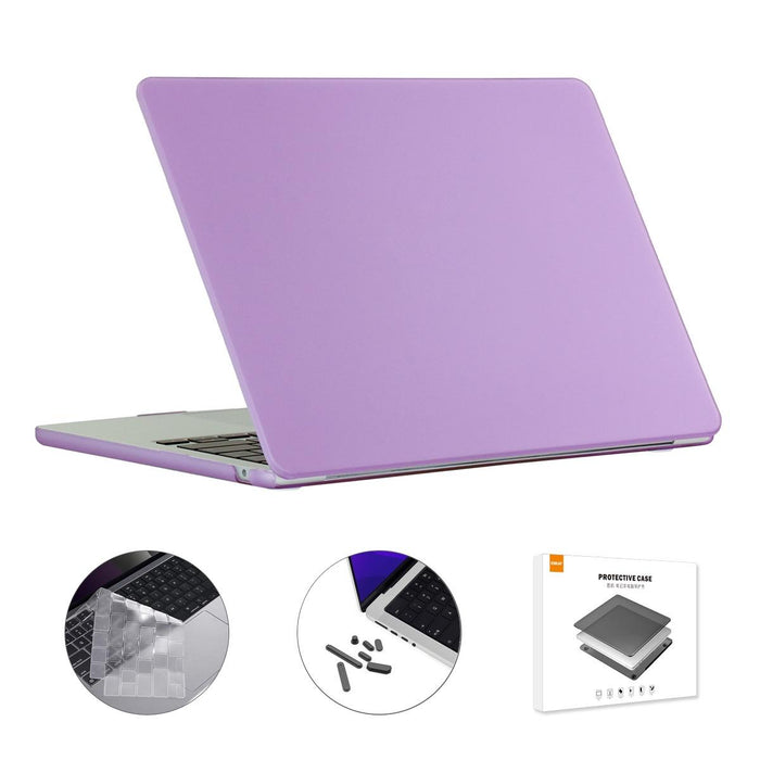 For Macbook Air 13.6 2022 / 2024 A2681 M2 / A3113 M3 Eu Version 3 In 1 Matte Laptop Case With Tpu Keyboard Film / Anti-Dust Plugs