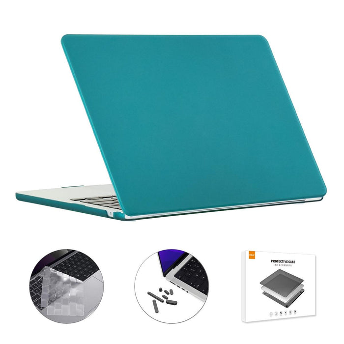 For Macbook Air 13.6 2022 / 2024 A2681 M2 / A3113 M3 Eu Version 3 In 1 Matte Laptop Case With Tpu Keyboard Film / Anti-Dust Plugs