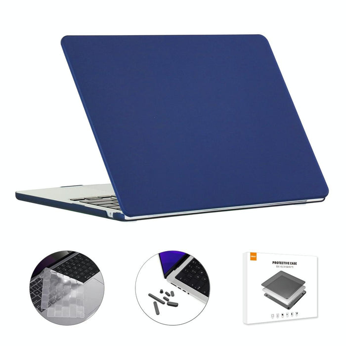 For Macbook Air 13.6 2022 / 2024 A2681 M2 / A3113 M3 Eu Version 3 In 1 Matte Laptop Case With Tpu Keyboard Film / Anti-Dust Plugs