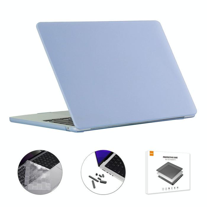 For Macbook Air 13.6 2022 / 2024 A2681 M2 / A3113 M3 Eu Version 3 In 1 Matte Laptop Case With Tpu Keyboard Film / Anti-Dust Plugs