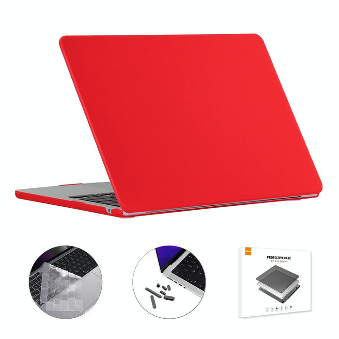 For Macbook Air 13.6 2022 / 2024 A2681 M2 / A3113 M3 Eu Version 3 In 1 Matte Laptop Case With Tpu Keyboard Film / Anti-Dust Plugs