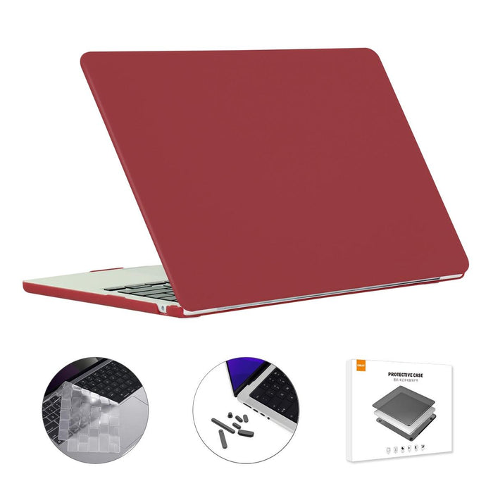 For Macbook Air 13.6 2022 / 2024 A2681 M2 / A3113 M3 Eu Version 3 In 1 Matte Laptop Case With Tpu Keyboard Film / Anti-Dust Plugs