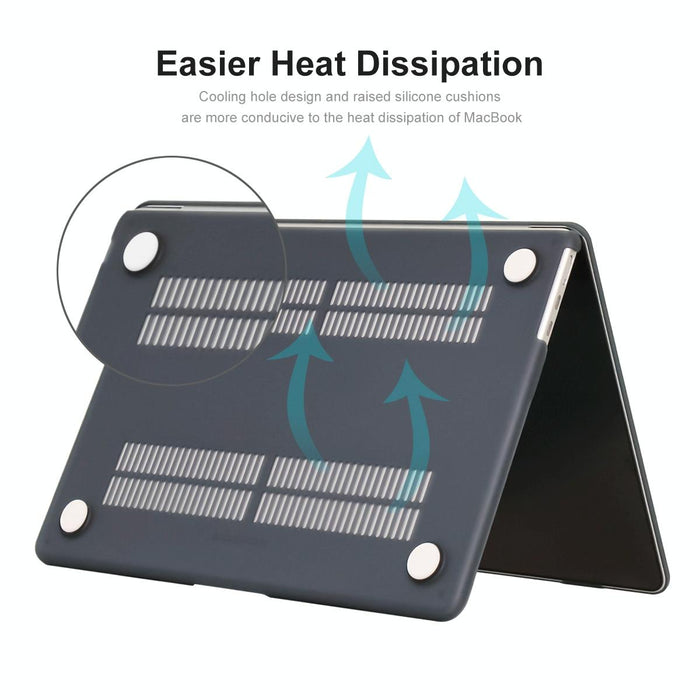 For Macbook Air 13.6 2022 / 2024 A2681 M2 / A3113 M3 Eu Version 3 In 1 Matte Laptop Case With Tpu Keyboard Film / Anti-Dust Plugs