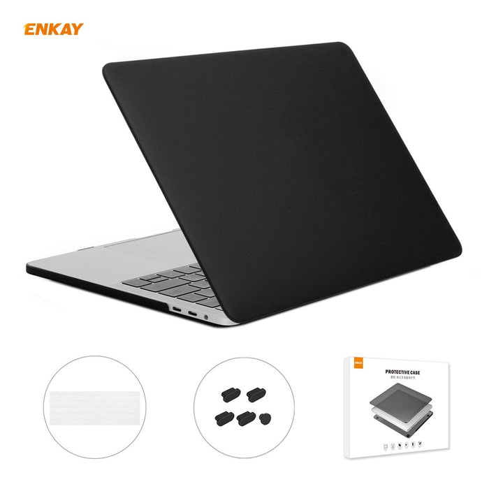 For Macbook Pro 13.3 Inch A1708 Without Touch Bar 3 In 1 Matte Laptop Protective Case + Eu Version Tpu Keyboard Film + Anti-Dust Plugs Set