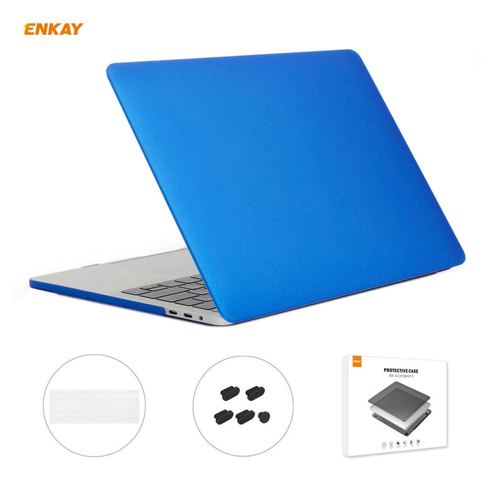 For Macbook Pro 13.3 Inch A1708 Without Touch Bar 3 In 1 Matte Laptop Protective Case + Eu Version Tpu Keyboard Film + Anti-Dust Plugs Set