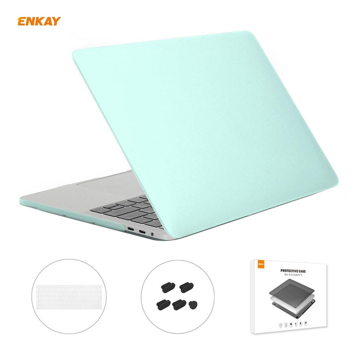 For Macbook Pro 13.3 Inch A1708 Without Touch Bar 3 In 1 Matte Laptop Protective Case + Eu Version Tpu Keyboard Film + Anti-Dust Plugs Set