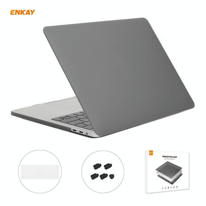 For Macbook Pro 13.3 Inch A1708 Without Touch Bar 3 In 1 Matte Laptop Protective Case + Eu Version Tpu Keyboard Film + Anti-Dust Plugs Set