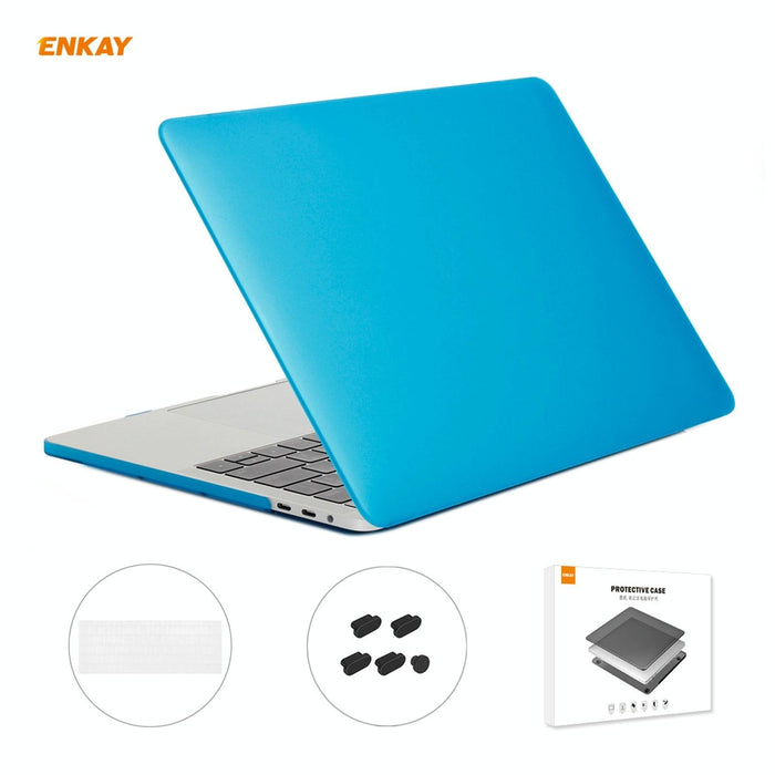 For Macbook Pro 13.3 Inch A1708 Without Touch Bar 3 In 1 Matte Laptop Protective Case + Eu Version Tpu Keyboard Film + Anti-Dust Plugs Set