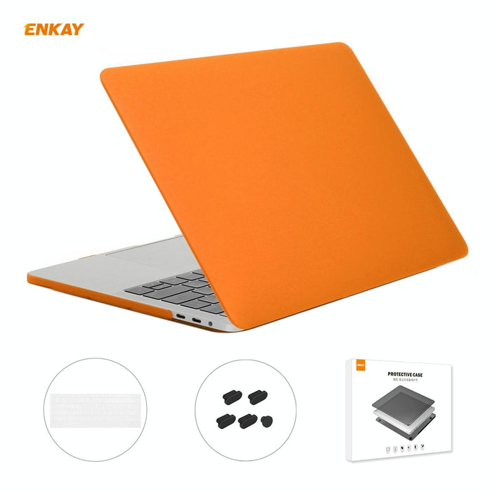For Macbook Pro 13.3 Inch A1708 Without Touch Bar 3 In 1 Matte Laptop Protective Case + Eu Version Tpu Keyboard Film + Anti-Dust Plugs Set
